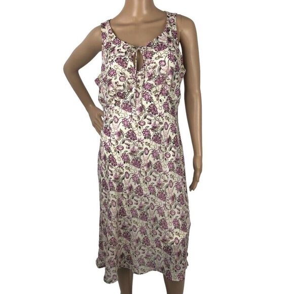 FLP Faith Love‎ Passion Vintage Y2K Midi Dress Size 14 Floral Print Fairy Boho - Picture 1 of 7